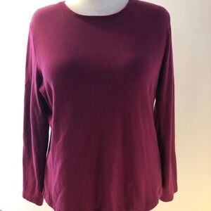 Burgundy Long Sleeve Thick n Warm StretchTop